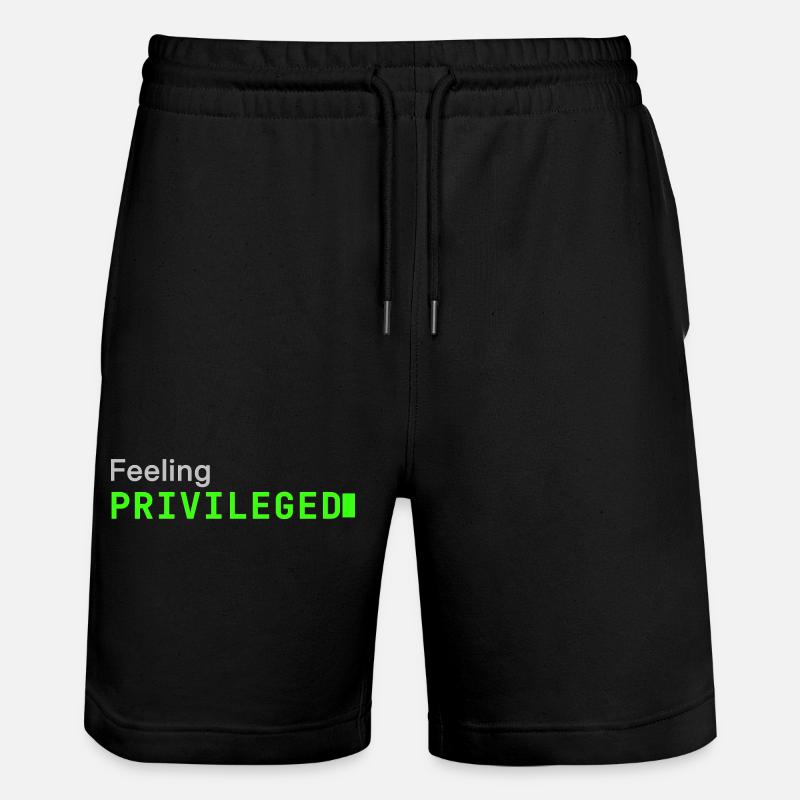 Feeling Privileged | Developer mood - Stanley/Stella Unisex Bio Joggingshorts Trainer - Schwarz