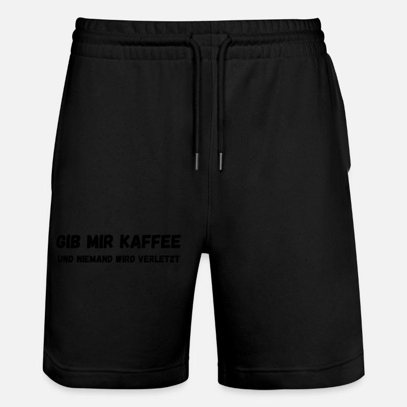 Gib mir Kaffee - Stanley/Stella Unisex Bio Joggingshorts Trainer  - Schwarz