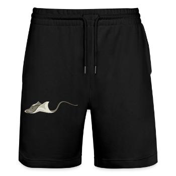 Meerestiere - Stanley/Stella Unisex Bio Joggingshorts Trainer  - Schwarz - Vorne - Nik (191cm) & Marisol (170cm)