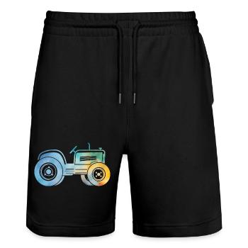 tracteur - Short de jogging bio TRAINER Stanley/Stella unisexe - noir - Devant - Nik (191cm) & Marisol (170cm)
