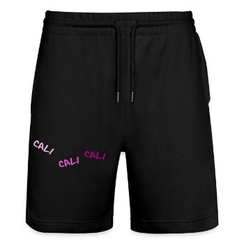 calisthenics gym fit - Stanley/Stella Trainer Unisex Organic Jogging Shorts - black - Front - Nik (191cm) & Marisol (170cm)