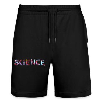 Science Science Scientist Physics Lab DNA - Stanley/Stella Trainer Unisex Organic Jogging Shorts - black - Front - Nik (191cm) & Marisol (170cm)