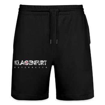 Klagenfurt, Autriche, Typographie en détresse - Short de jogging bio TRAINER Stanley/Stella unisexe - noir - Devant - Nik (191cm) & Marisol (170cm)