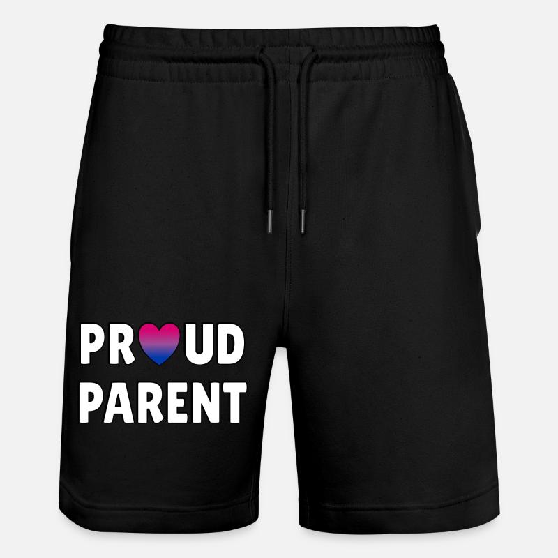 Stolze Eltern-Bi-Flagge - Stanley/Stella Unisex Bio Joggingshorts Trainer  - Schwarz