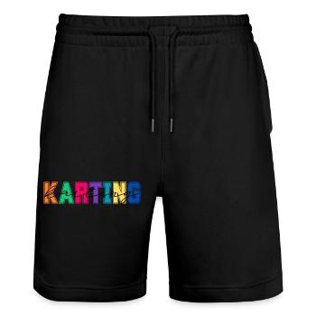 Karting Colors - Karting Lover Gift - Stanley/Stella Trainer Unisex Organic Jogging Shorts - black - Front - Nik (191cm) & Marisol (170cm)