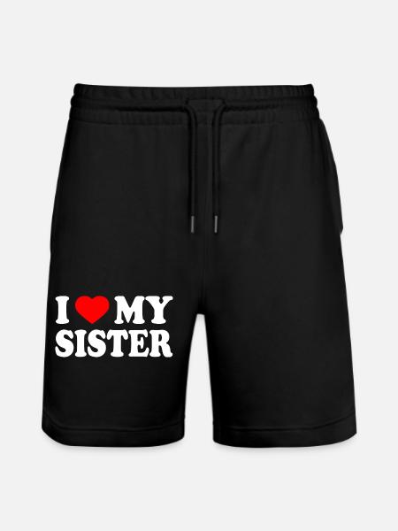 i love my sister - Short de jogging bio TRAINER Stanley/Stella unisexe - noir