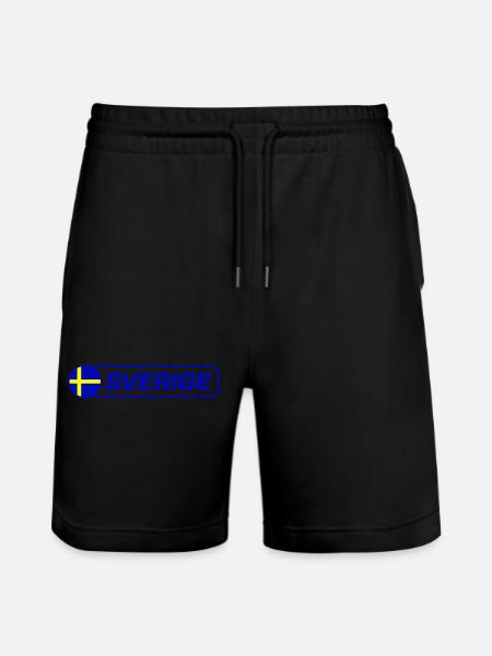 Suède Drapeau Sverige - Short de jogging bio TRAINER Stanley/Stella unisexe - noir