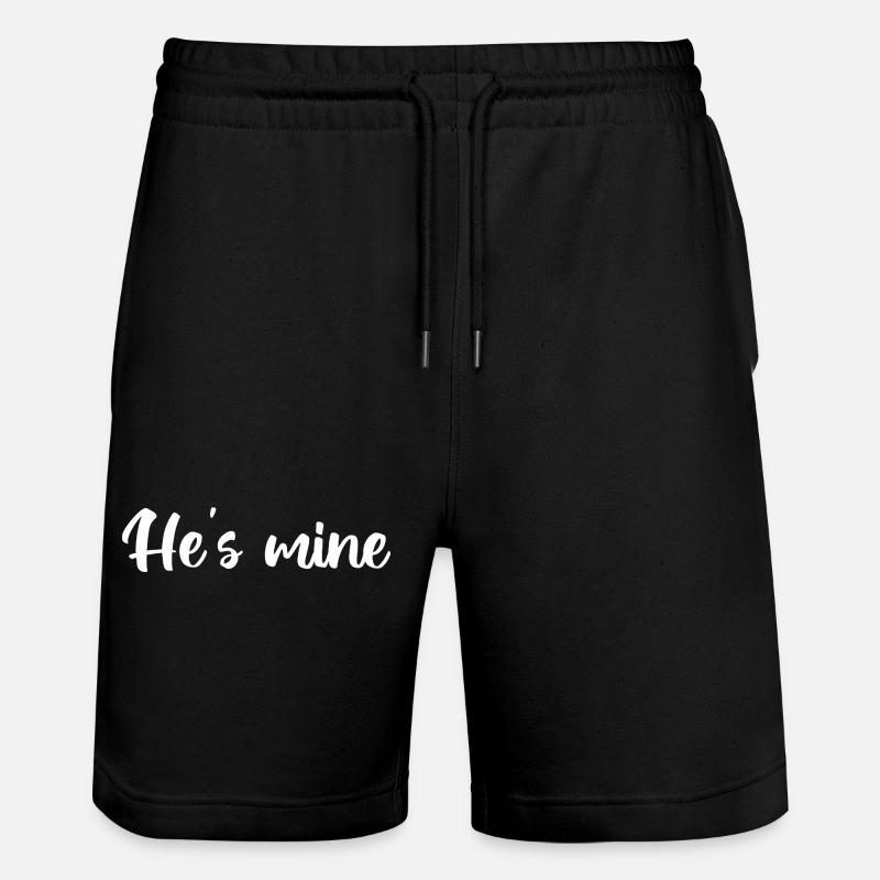 He_s-Mine-Design - Stanley/Stella Unisex Bio Joggingshorts Trainer  - Schwarz