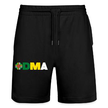 Dominica - Stanley/Stella Trainer Unisex Organic Jogging Shorts - black - Front - Nik (191cm) & Marisol (170cm)