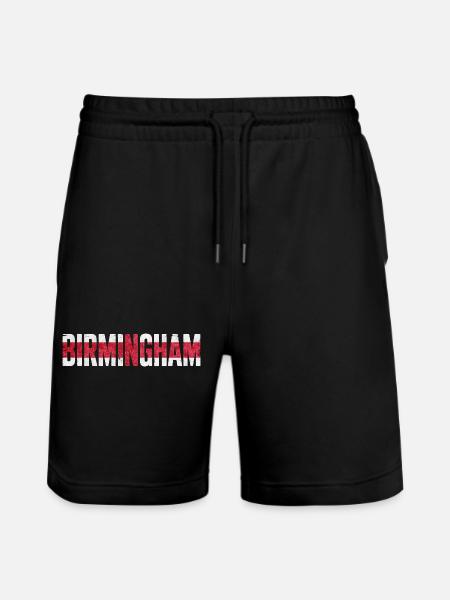 Birmingham, England - Stanley/Stella Trainer Unisex Organic Jogging Shorts - black