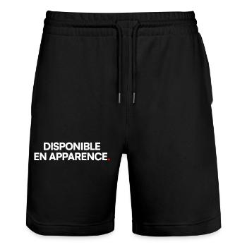 Disponible en apparence - Short de jogging bio TRAINER Stanley/Stella unisexe - noir - Devant - Nik (191cm) & Marisol (170cm)