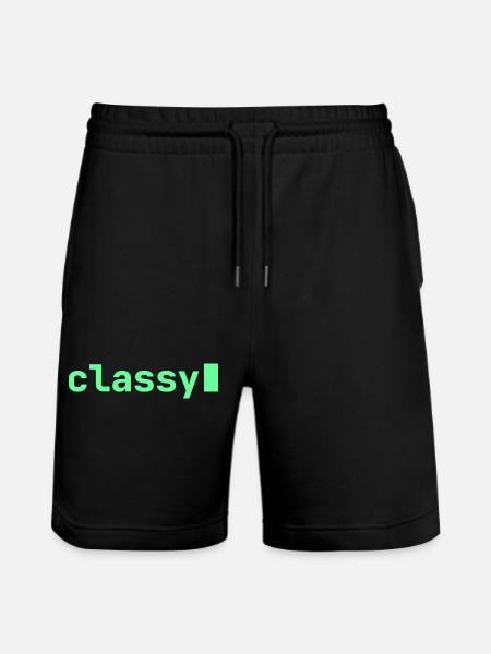classy | Developer mood - Stanley/Stella Unisex Bio Joggingshorts Trainer - Schwarz