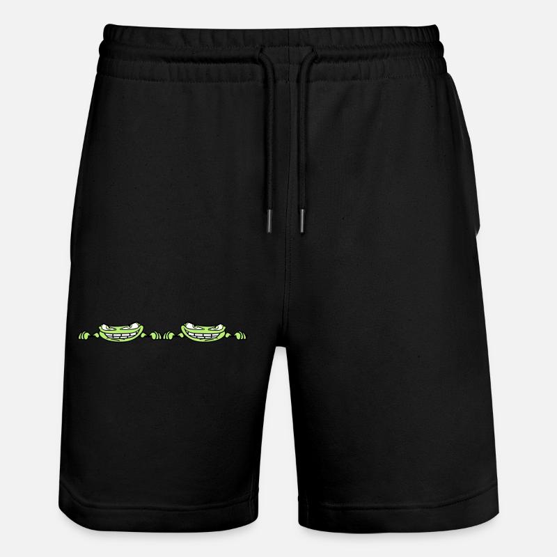 2 freunde team paar duo verstecken rahmen text - Stanley/Stella Unisex Bio Joggingshorts Trainer  - Schwarz