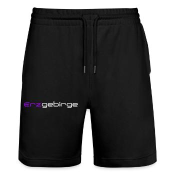 Erzgebirge - Stanley/Stella Unisex Bio Joggingshorts Trainer  - Schwarz - Vorne - Nik (191cm) & Marisol (170cm)