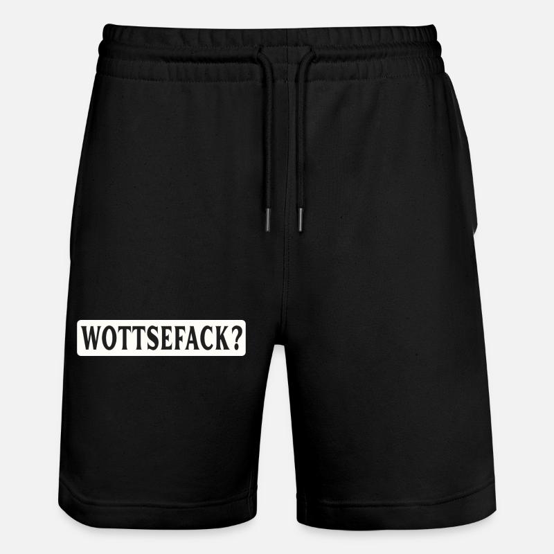 Wottsefack WTF - Stanley/Stella Unisex Bio Joggingshorts Trainer  - Schwarz