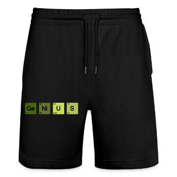 Genius Nerd Geek - Short de jogging bio TRAINER Stanley/Stella unisexe - noir - Devant - Nik (191cm) & Marisol (170cm)