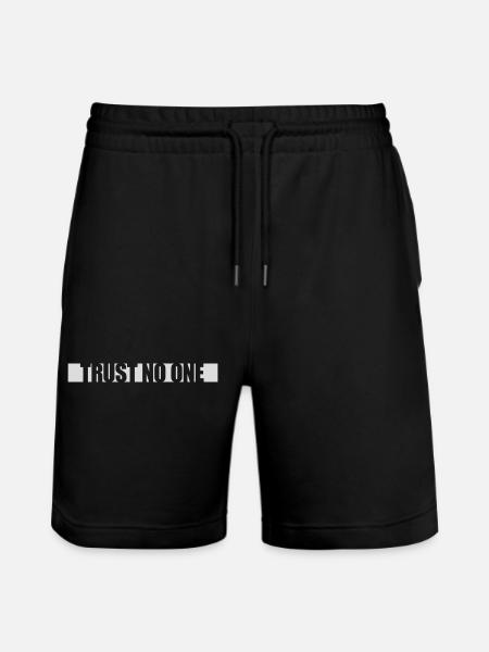 trust no one quote - Stanley/Stella Trainer Unisex Organic Jogging Shorts - black
