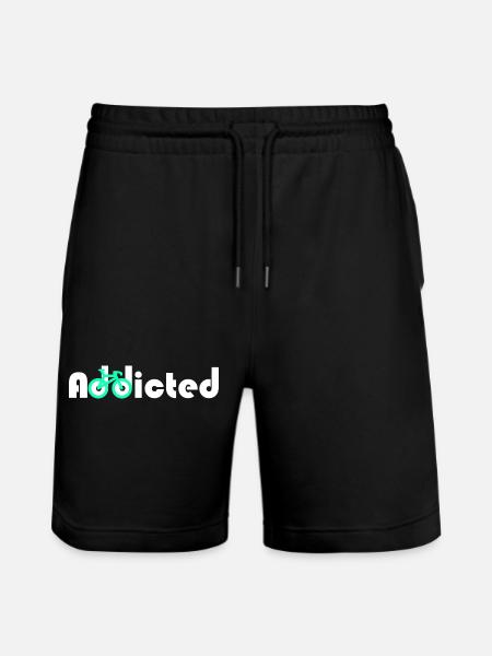 Addicted to cycling - Stanley/Stella Trainer Unisex Organic Jogging Shorts - black