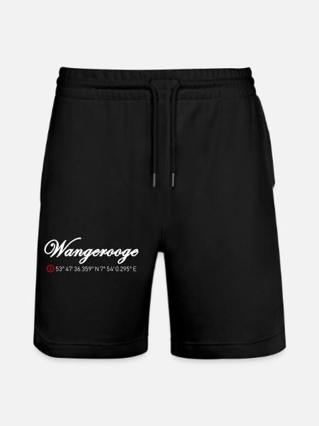 Insel Wangerooge - Stanley/Stella Unisex Bio Joggingshorts Trainer - Schwarz