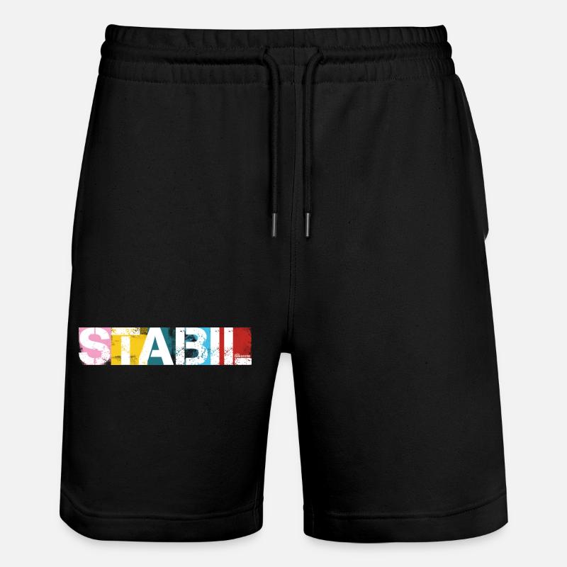 Stabil - Stanley/Stella Unisex Bio Joggingshorts Trainer  - Schwarz