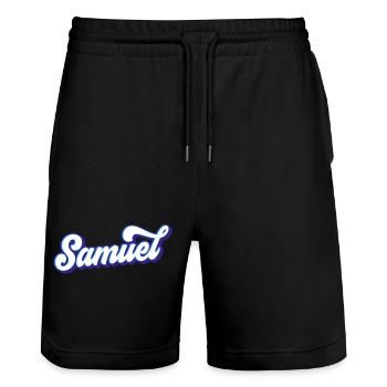 Samuel Couleurs changeantes - Short de jogging bio TRAINER Stanley/Stella unisexe - noir - Devant - Nik (191cm) & Marisol (170cm)