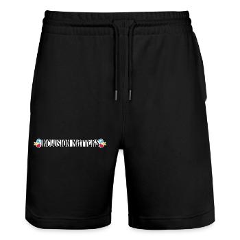 Inklusion ist wichtig Inspirierendes Lehrer Zitat - Stanley/Stella Unisex Bio Joggingshorts Trainer  - Schwarz - Vorne - Nik (191cm) & Marisol (170cm)
