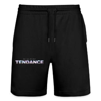 TENDENZ - Stanley/Stella Unisex Bio Joggingshorts Trainer  - Schwarz - Vorne - Nik (191cm) & Marisol (170cm)