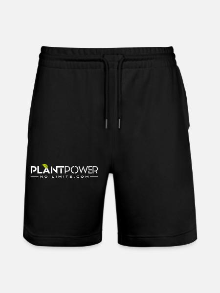Plant Power - No Limits - Stanley/Stella Trainer Unisex Organic Jogging Shorts - black
