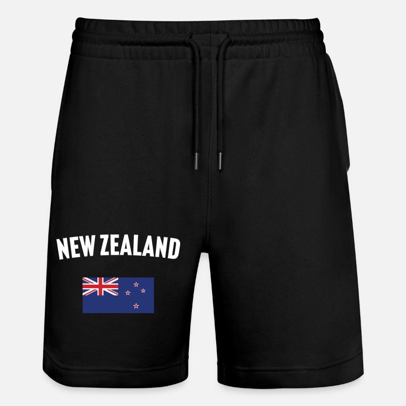 Drapeau de la Nouvelle-Zélande - Short de jogging bio TRAINER Stanley/Stella unisexe - noir