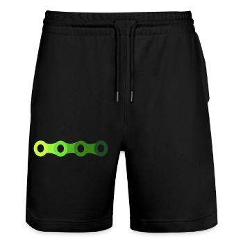 Fahrrad Fahrradkette Umwelt - Stanley/Stella Unisex Bio Joggingshorts Trainer  - Schwarz - Vorne - Nik (191cm) & Marisol (170cm)