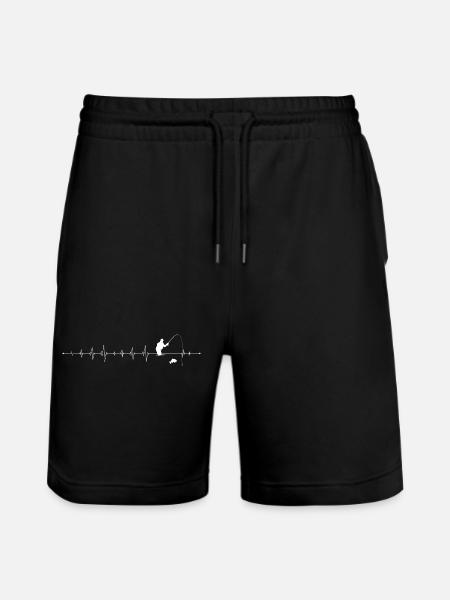 Pulse Fishing Silhouette - Stanley/Stella Trainer Unisex Organic Jogging Shorts - black