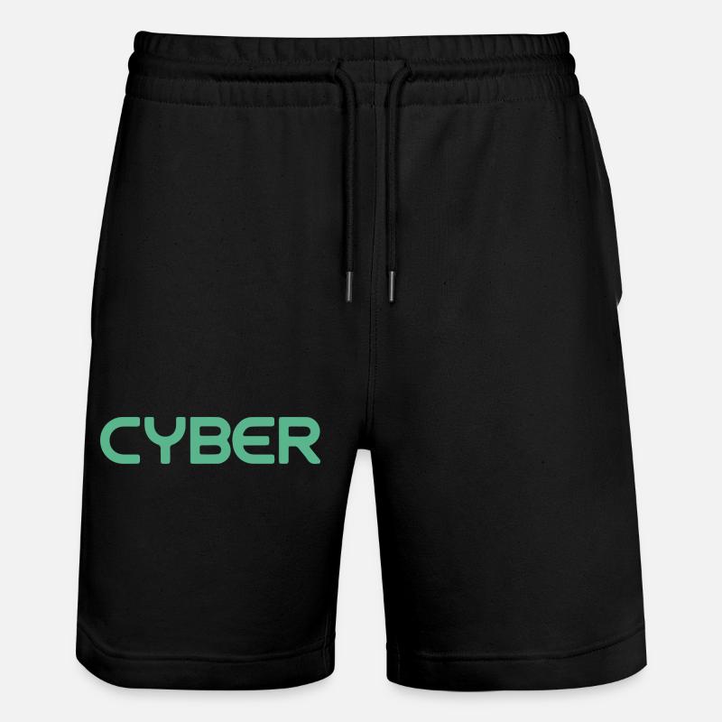 CYBER (Englisch) - Stanley/Stella Unisex Bio Joggingshorts Trainer  - Schwarz