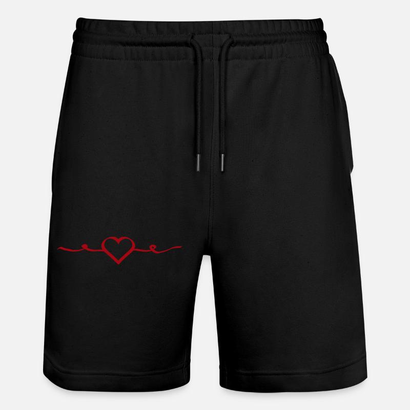 Cadeau rouge de la Saint-Valentin - Short de jogging bio TRAINER Stanley/Stella unisexe - noir