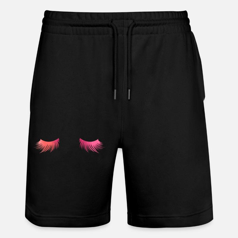 Long beautiful eyelashes - gift - Stanley/Stella Trainer Unisex Organic Jogging Shorts - black