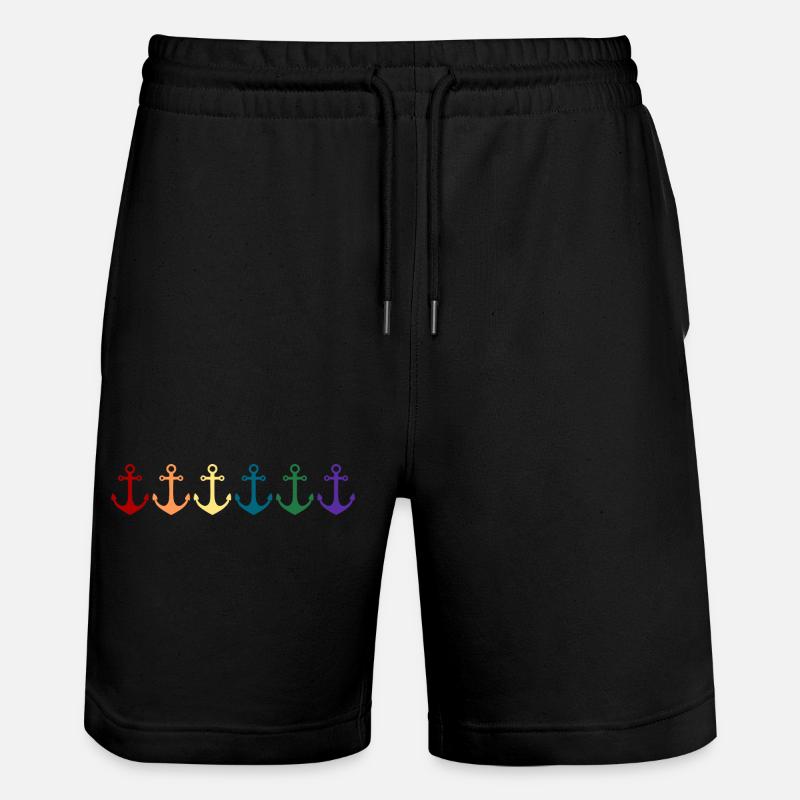 Ancre arc-en-ciel - Short de jogging bio TRAINER Stanley/Stella unisexe - noir
