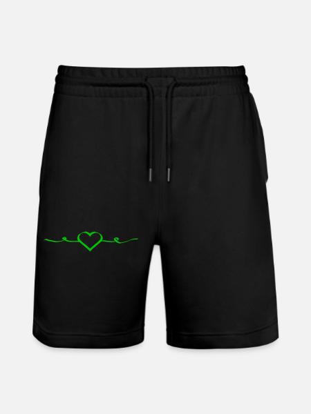 Cœur vert vert - Short de jogging bio TRAINER Stanley/Stella unisexe - noir