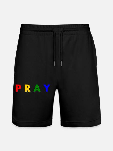 Pray - Stanley/Stella Unisex Bio Joggingshorts Trainer - Schwarz