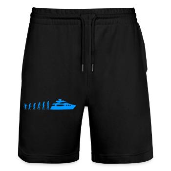 Boat Captain Evolution - Short de jogging bio TRAINER Stanley/Stella unisexe - noir - Devant - Nik (191cm) & Marisol (170cm)