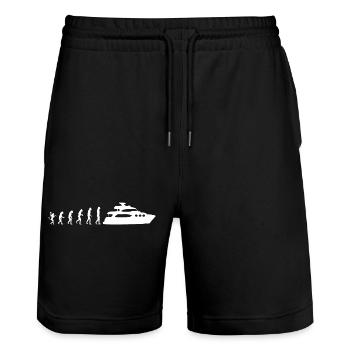 Capitaine Boat Evolution - Short de jogging bio TRAINER Stanley/Stella unisexe - noir - Devant - Nik (191cm) & Marisol (170cm)