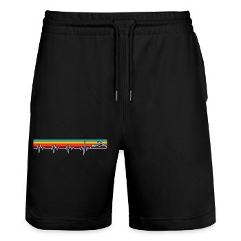 Pulse of the Sea Jet Ski - Stanley/Stella Trainer Unisex Organic Jogging Shorts - black - Front - Nik (191cm) & Marisol (170cm)