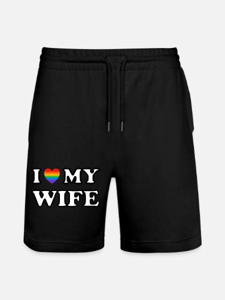 Lesbian wives - Stanley/Stella Trainer Unisex Organic Jogging Shorts - black