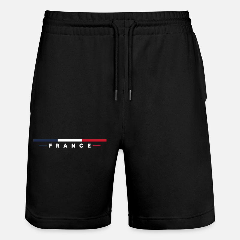 France aime <3 - Short de jogging bio TRAINER Stanley/Stella unisexe - noir