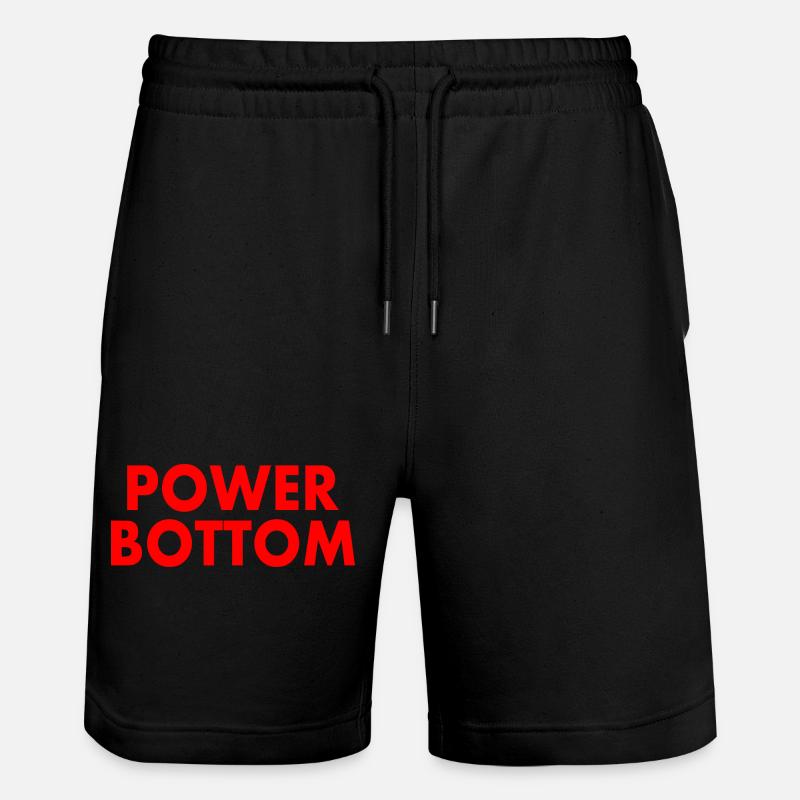 Power bottom - Stanley/Stella Trainer Unisex Organic Jogging Shorts - black