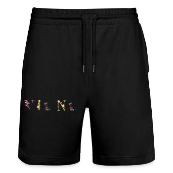 Viene - Short de jogging bio TRAINER Stanley/Stella unisexe - noir - Devant - Nik (191cm) & Marisol (170cm)