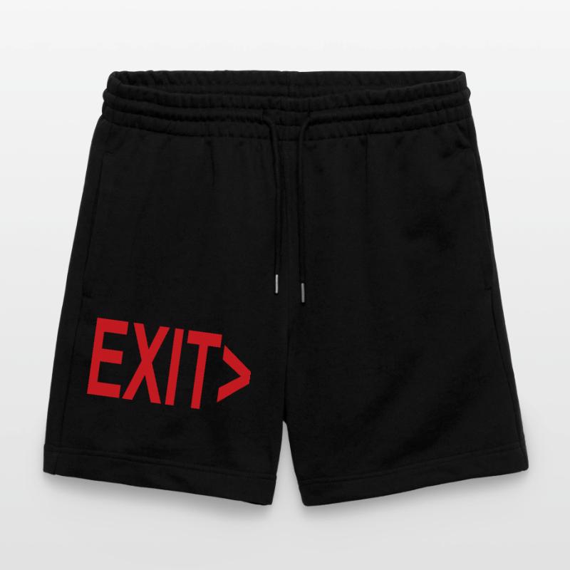 Exit / Exit / Emergency Exit Stanley/Stella Trainer Unisex Organic Jogging Shorts