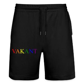 Lettrage vacant 1 - Short de jogging bio TRAINER Stanley/Stella unisexe - noir - Devant - Nik (191cm) & Marisol (170cm)