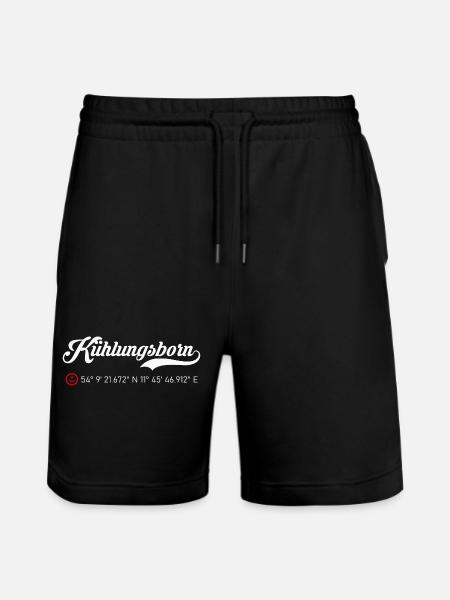 Kühlungsborn roter Anker - Stanley/Stella Unisex Bio Joggingshorts Trainer - Schwarz
