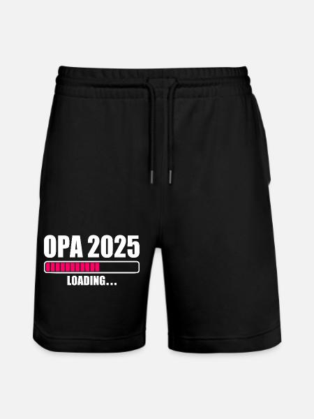 Grandpa 2025 - Stanley/Stella Trainer Unisex Organic Jogging Shorts - black