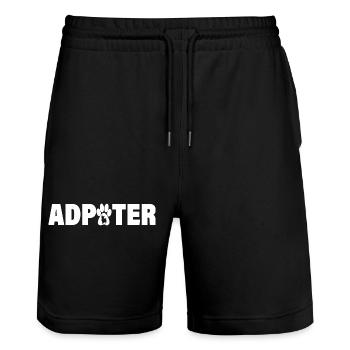 Adopt a Cat – Give It a Loving Home - Stanley/Stella Trainer Unisex Organic Jogging Shorts - black - Front - Nik (191cm) & Marisol (170cm)