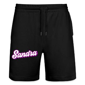 Sandra | Couleurs changeantes - Short de jogging bio TRAINER Stanley/Stella unisexe - noir - Devant - Nik (191cm) & Marisol (170cm)